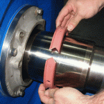 Picture of a teflon ring being installed